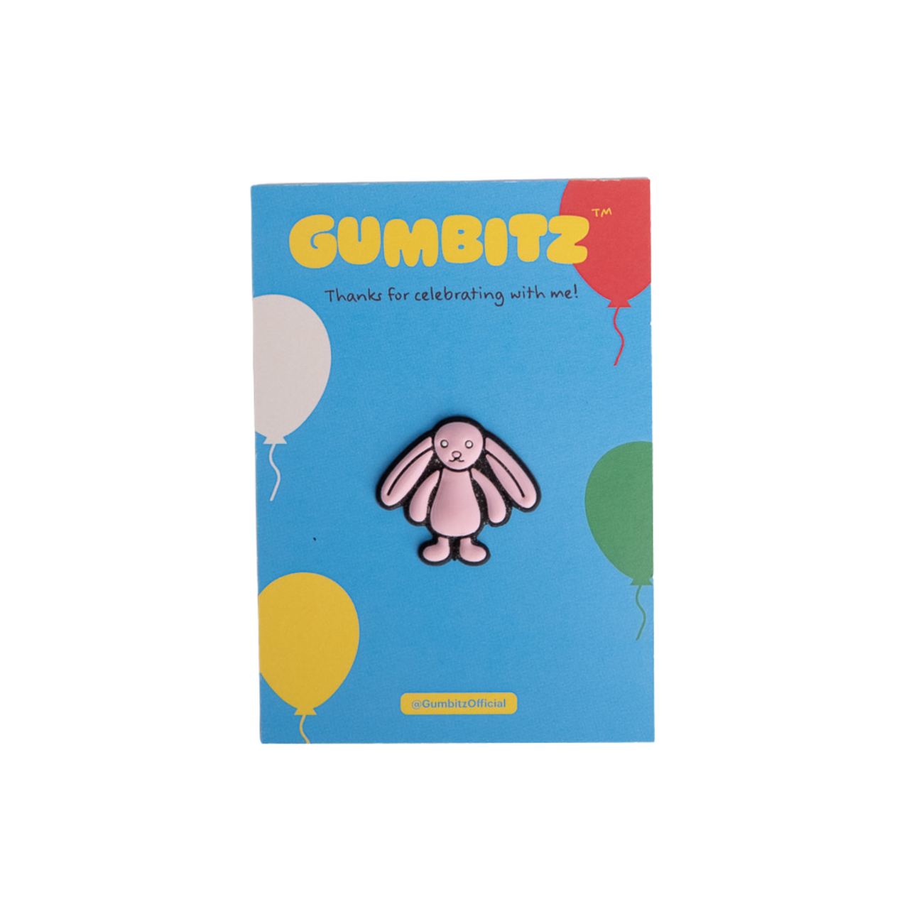Gumbitz Party Favours - Bunny Pink - Bag Pin