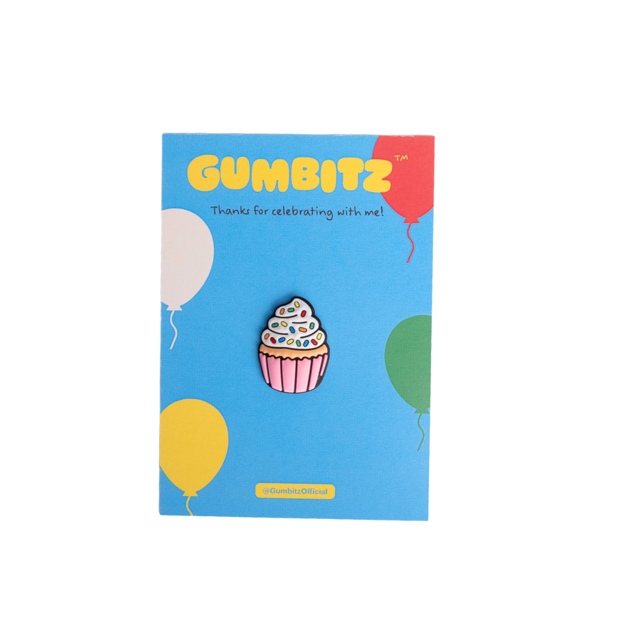 Gumbitz Party Favours - Cupcake Pink - Bag Pin