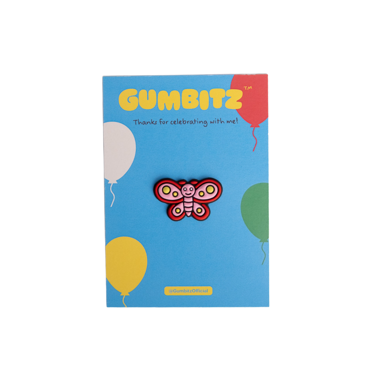 Gumbitz Party Favours - Butterfly Pink - Bag Pin