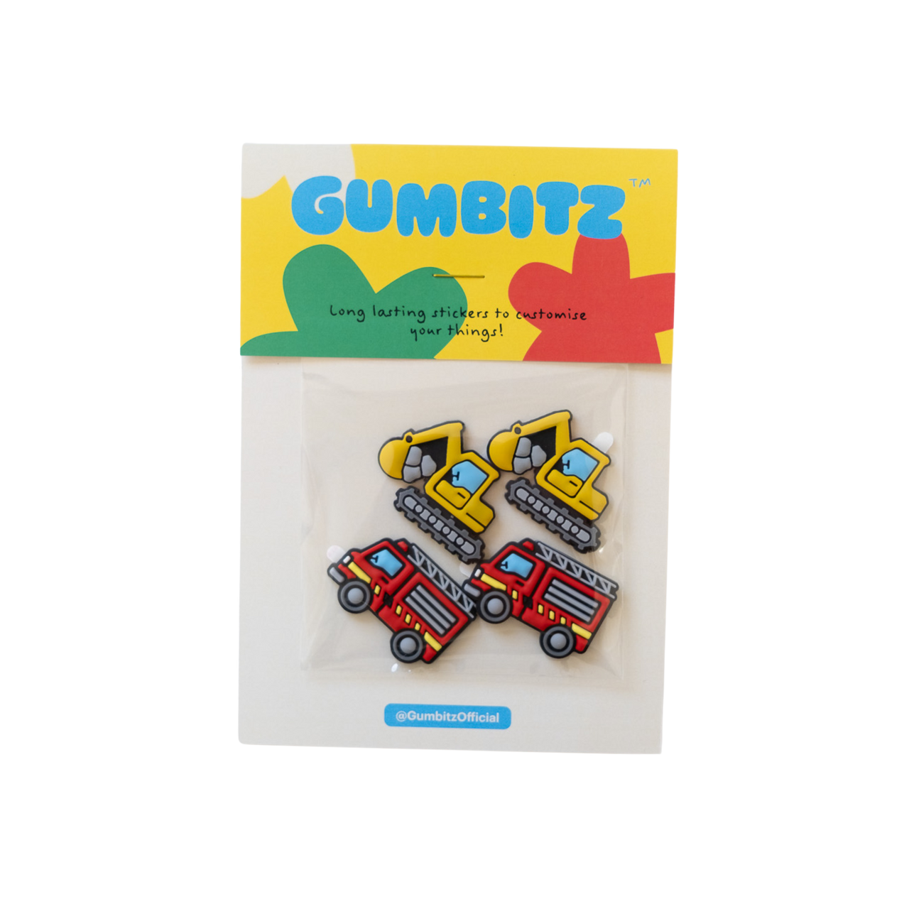 Gumbitz Sticker Set | Fire Trucks and Diggers