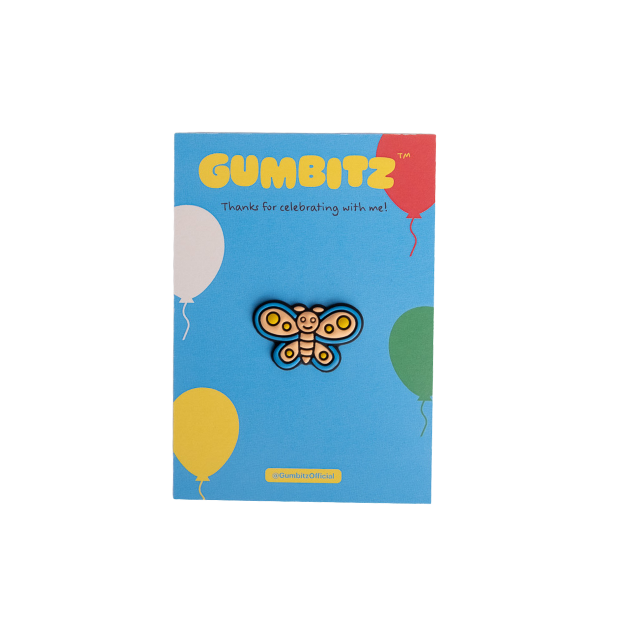 Gumbitz Party Favours - Butterfly Blue - Bag Pin