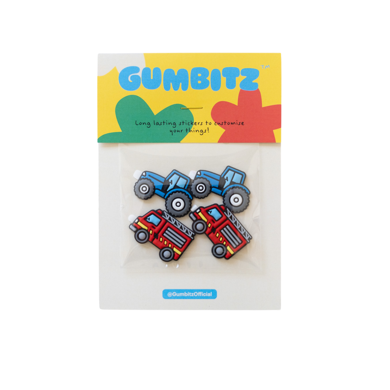 Gumbitz Sticker Set | Fire Trucks and Blue Tractors