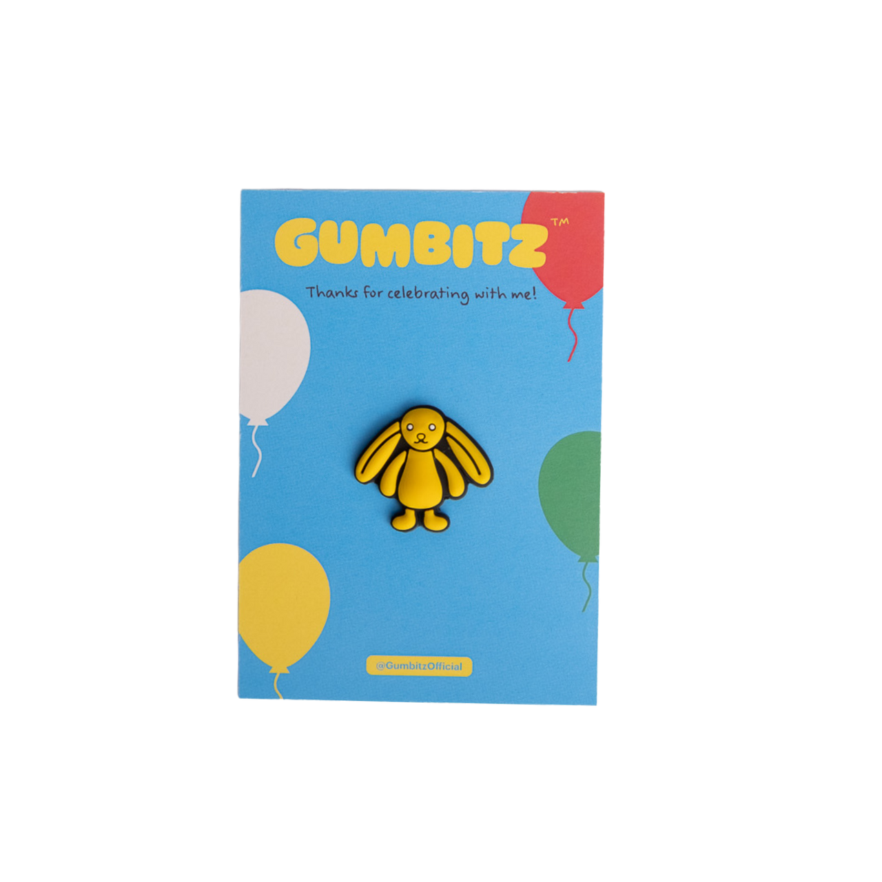 Gumbitz Party Favours - Bunny Yellow - Bag Pin