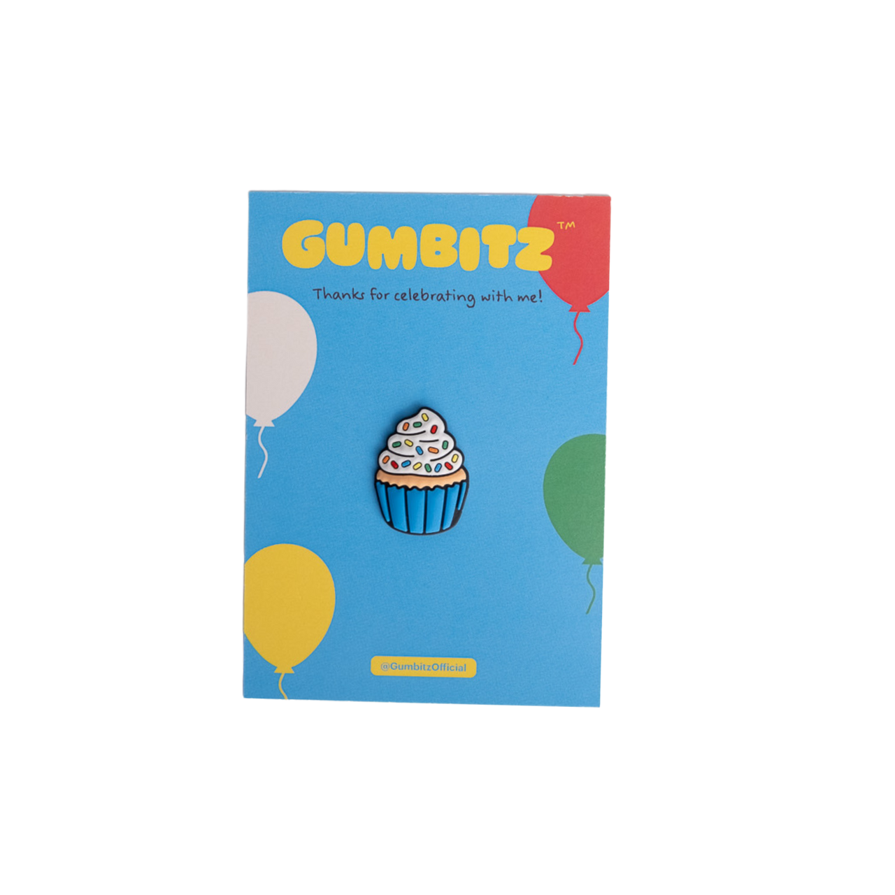 Gumbitz Party Favours - Cupcake Blue - Bag Pin