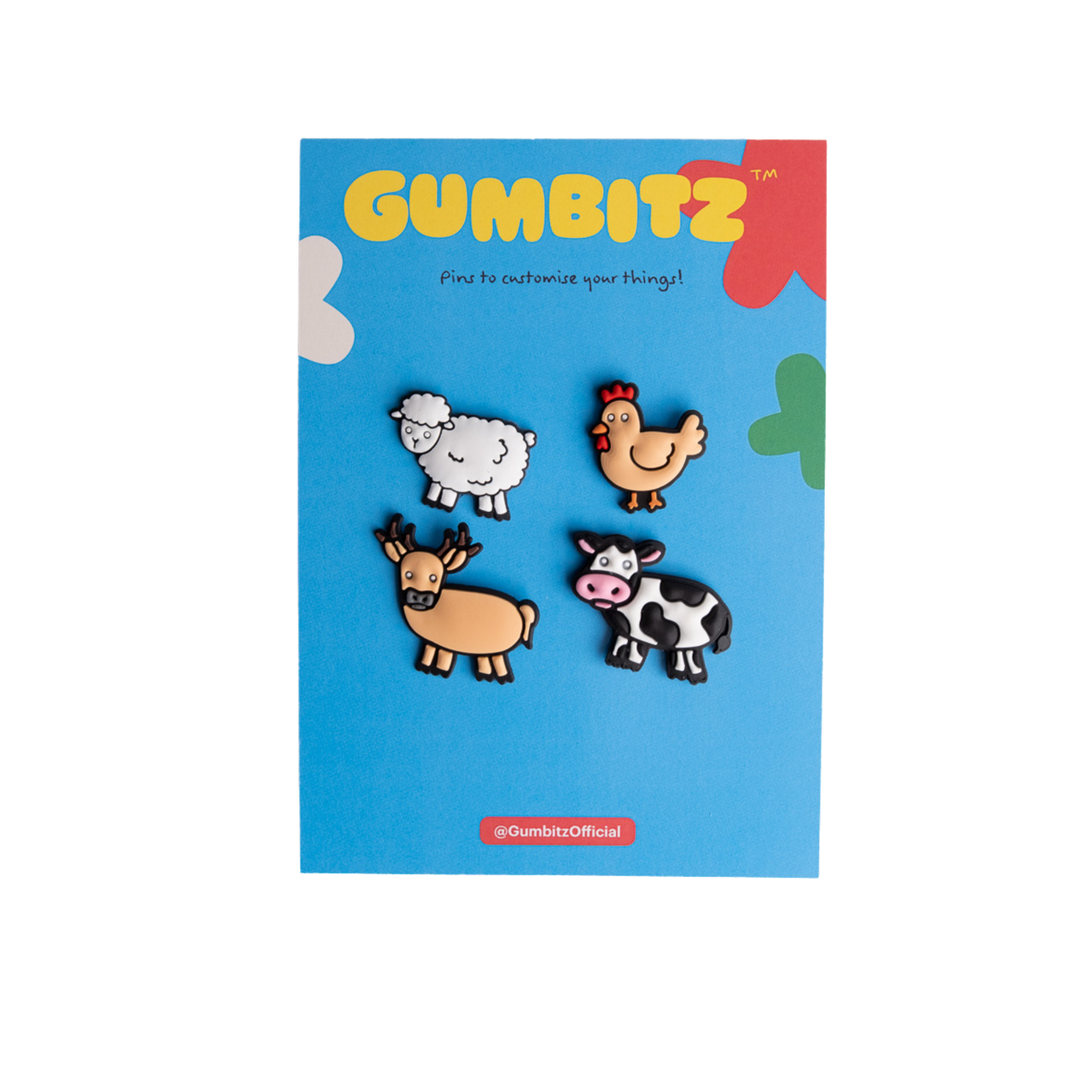 Gumbitz Bag Pins | Farm Animals with Stag (Pre-Order)