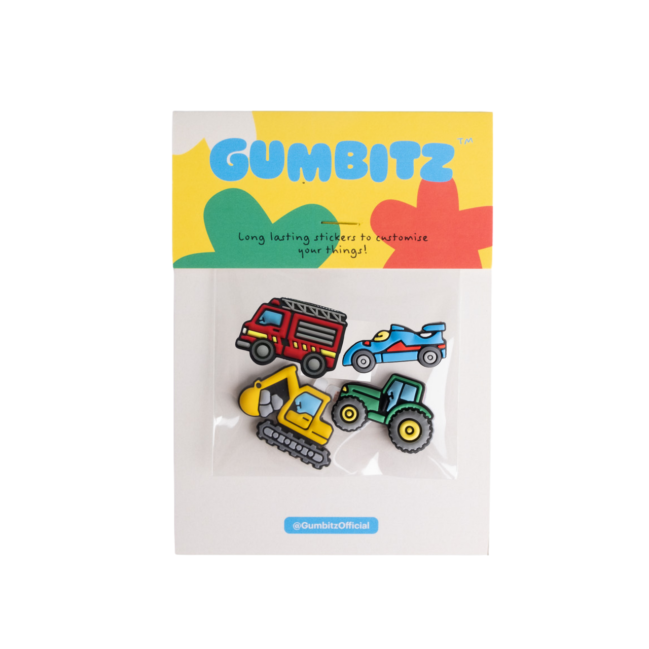 Gumbitz Sticker Mixed Pack | All Wheels Pack Green Tractor and Blue Car